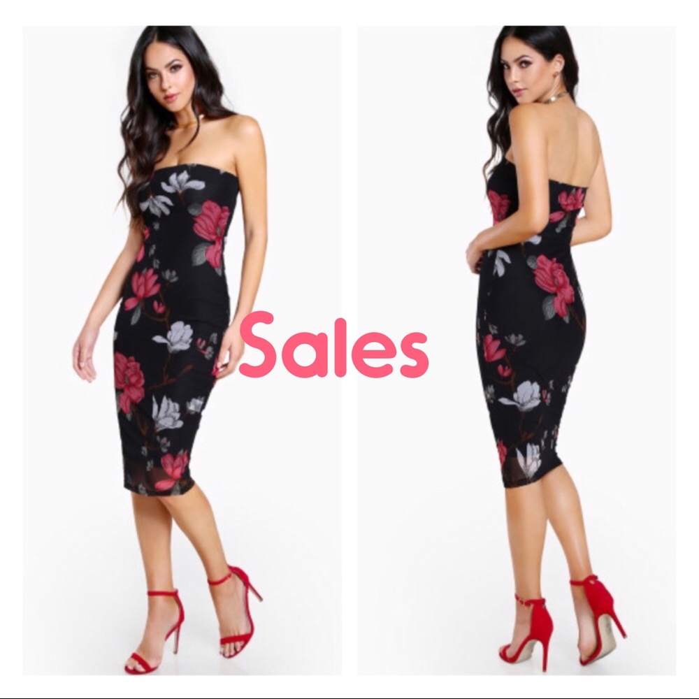 HOT SALES ❗️Knee Length Floral Pencil Dress